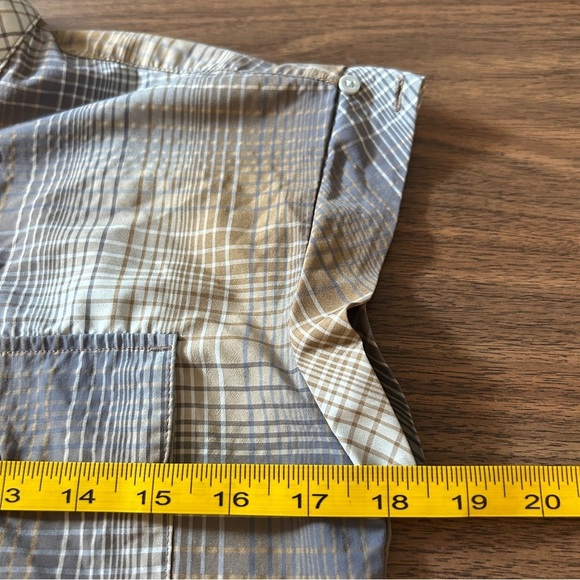 MEC Women's Plaid Shirt Dress - Blue and Tan - Picture 8 of 11